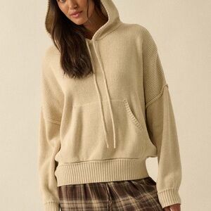 Fashion Nova Cream Knit Hoodie